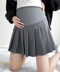スカート | マタニティレディース ミニ夏 サマー マタニティウェア きれいめ プリーツ可愛い ママ おしゃれ 韓国風 無地 ウエスト調整 上品