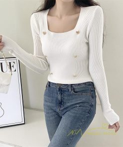 ｔシャツ・カットソー | リブカットソー レディース 秋 秋服 トップス 長袖 ロングスリーブ リブ カットソー 綿混 秋コーデ インナー 伸縮性 ショート丈 タイト スリム ニットソー