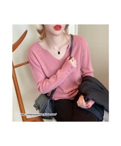 ニット・セーター | ニット カットソー セーター レディース トップス 秋冬 春 長袖 ニットセーター プルオーバー Vネック スリム ニットトップス 春秋 通勤 柔らかい 通学 伸縮性