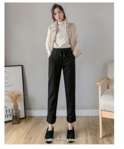 チノ・テーパード・ジョガー・スキニーパン | パンツ レディースパンツ レディース 9分丈 カジュアル 裏起毛 シンプル ゆったり リラックス トレンド かわいい おしゃれ お出かけ デイリー  楽ちん デート