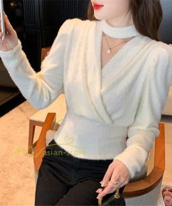 シャツ・ブラウス | ブラウス シャツ 上品 長袖 Vネック オフィスカジュアル 通勤 韓国 ファッション カジュアル エレガント 細身 優雅 OL 20代30代40代 オシャレ 通勤 上品 着回し