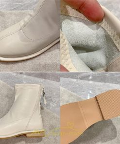 ショートブーツ | ブーツ レディース グランドトゥ 痛くない 歩きやすい 疲れない 滑りにくい 履きやすい ブラック オフホワイト カーキ ブラウン 22.5cm-25cm 黒