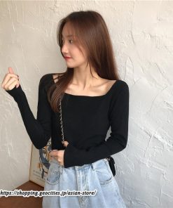 ニット・セーター | カットソー ニット レディース リブニット 長袖 秋冬 春 トップス スリム ストレッチ インナー 無地 長袖ニット 着痩せ 長袖カットソー 通学通勤 プルオーバー