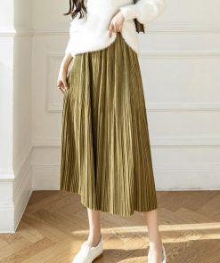 フレアスカート | プリーツスカート ハイウエスト 着やせ