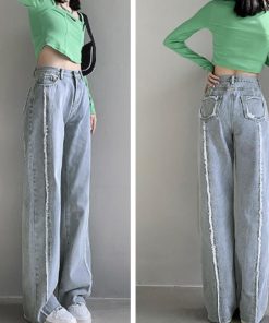 デニム | ワイドパンツ ハイウエスト 脚長