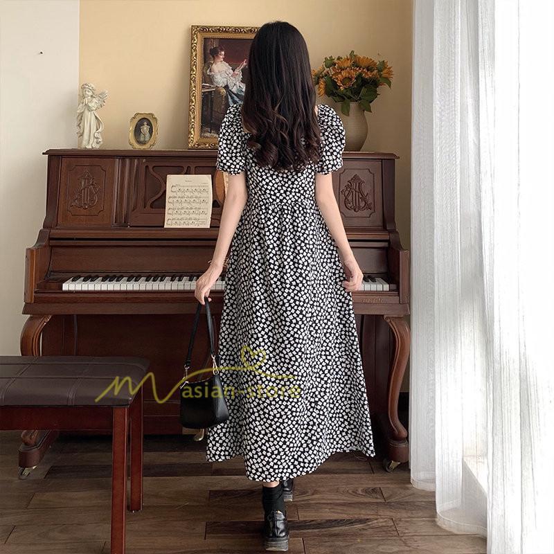 マキシ | ワンピース レディース きれいめ 花柄 ロングワンピース 30代40代50代 Aライン カジュアル お出かけ 着痩せ アウター 上品 夏物 韓国ファッション 通勤通学