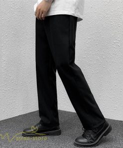チノパン | パンツ ワイドパンツ メンズ 夏 新作 ファスナー ジッパー ガウチョパンツ ゆったり 体型カバー アンクルパンツ ビジネス 無地 通勤 大きいサイズ オフィス 黒