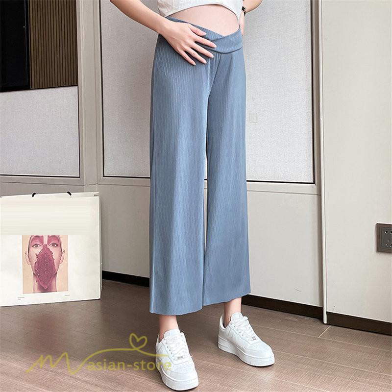 パンツ レギンス | マタニティ パンツ レディース 着痩せ 上品 マタニティウェア ローウエスト ワイドパンツ マタニティパンツ 妊婦服 夏服 薄手 サマーパンツ お出かけ 9分丈 夏