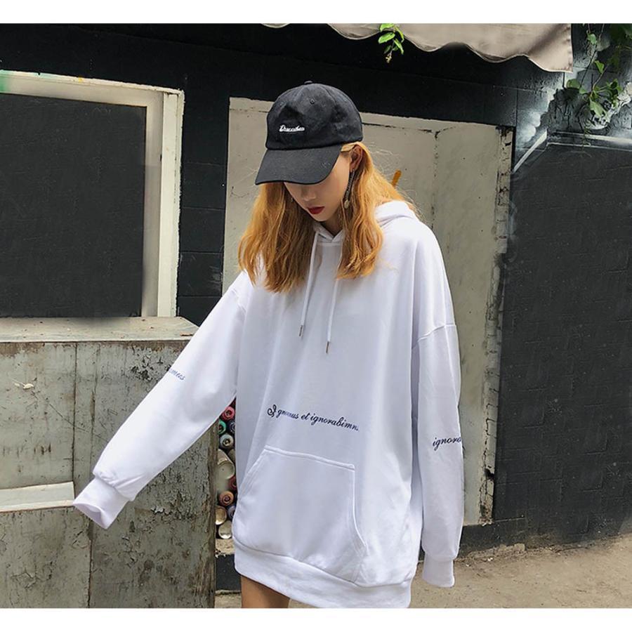 パーカ | 秋冬 韓国 長袖 レディース 大きいサイズロング 裏起毛 体系カバー 人気 トップス パーカー