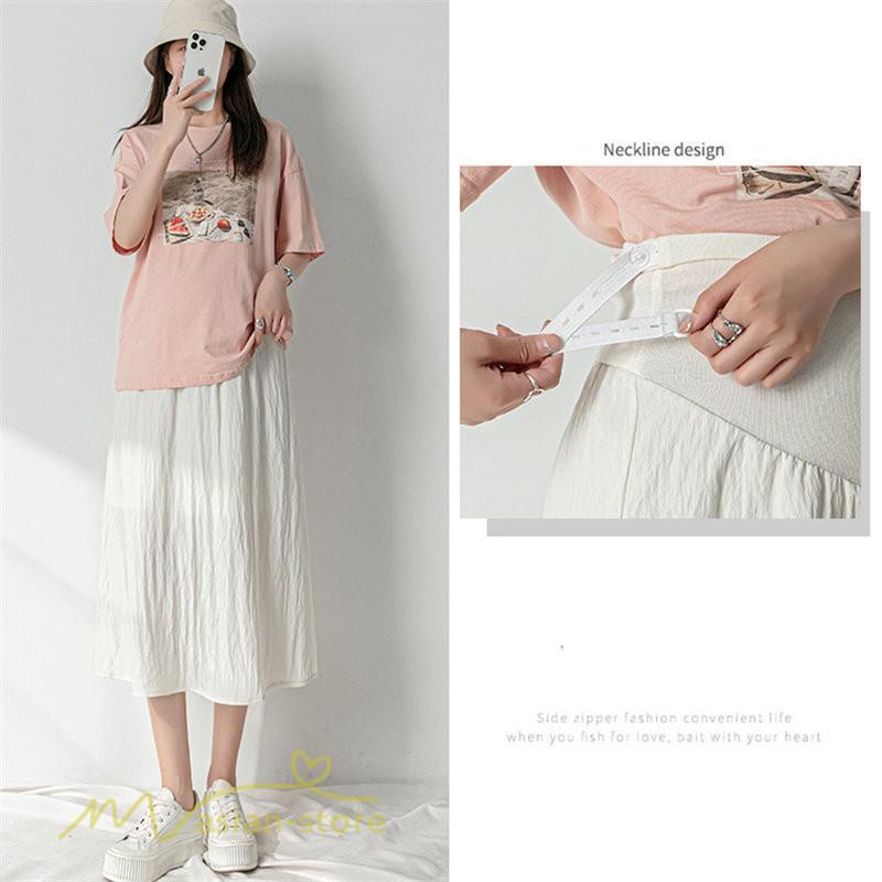 スカート | 妊婦マタニティウェア レディース 春 夏 秋 ゆったり Aライン カジュアル ママ 産前 送料無料 マタニティウエスト調整 裏地付き