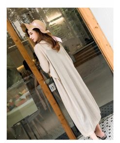 カーディガン | ロング薄手ニットレディーストップス 日焼け止め衣 UVカット 紫外線対策 長袖 前開き ゆったり 2020春夏 おしゃれ 透け感