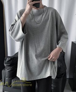 Tシャツ | メンズ 無地 大きいサイズ カットソー 上品 7分袖 サマートップス ゆったり 日常感 メンズスタイル シンプル 体型カバー カッコウイイ