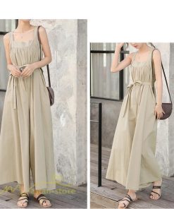 ノースリーブ | サロペット レディース 無地 着痩せ キャミサロペット 可愛い 20代 30代 カジュアル 春 夏 秋 韓国風 ゆったり パンツ コーデ プルオーバー