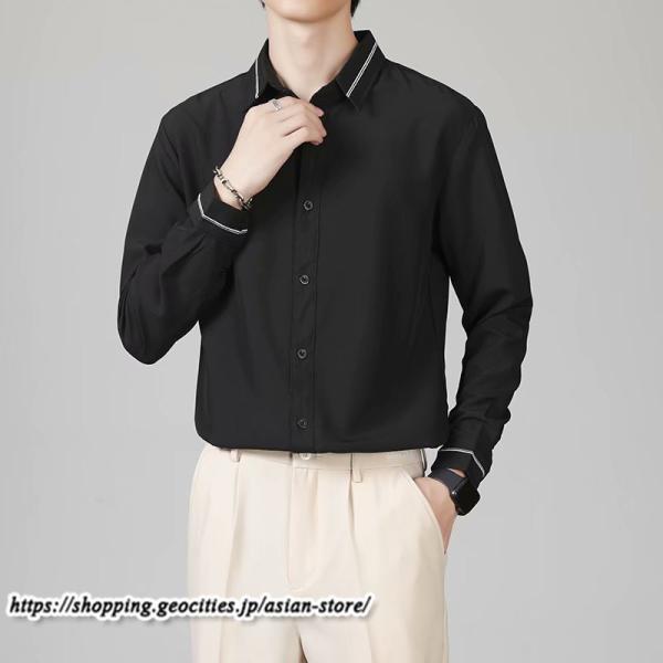 シャツ | 長袖メンズ ビジネス フォーマル オフィス 仕事 春 夏 秋 冬 カジュアル ビジネスシンプル 長袖 トップス 大きいサイズ メンズトップス