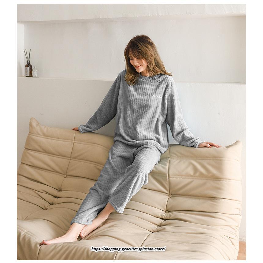 セットアップ | パジャマ 上下セット ルームウェア 裏起毛 レディース フリース マイクロファイバー 部屋着 厚手 保温 秋 冬 30代 20代 送料無料 40代 暖か 50代