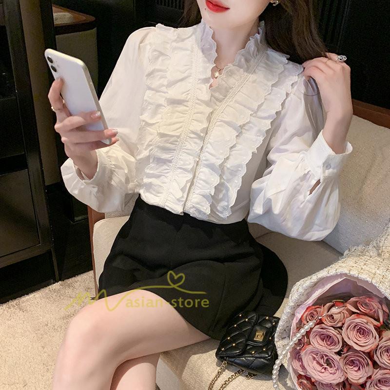 シャツ・ブラウス | ブラウス レディース 長袖 フォーマル 白 オフィス 無地 シャツ ビジネス フリル おしゃれ 入学式 卒業式 上品 お出かけ 面接 カジュアル 20代30代40代 きれいめ