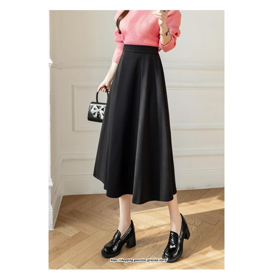 スカート | ロング秋 冬 レディース ボトムス ロング Aライン防寒 あったか 冬 暖か あたたか 秋冬 厚手 40代 30代 ラシャ 送料無料 50代