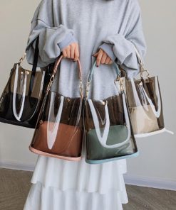 ショルダーバッグ | トートバッグ 斜めがけバッグ 2点セット ポーチ付き レディース クリアバッグ おしゃれ ビニールバッグ 大容量