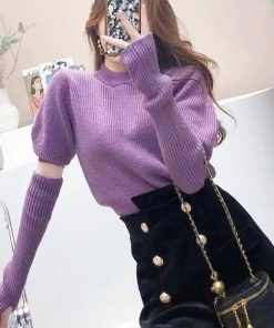 ニット・セーター | アームウォーマー ニットトップス 韓国風