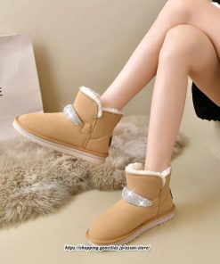 ブーツ | ムートンレディース 靴 スノーシューズ 裏起毛 防寒 内ボア 冬靴 おしゃれ 2022新作 美脚 疲れない 保温 美脚 歩きやすい あったか 可愛い 冬