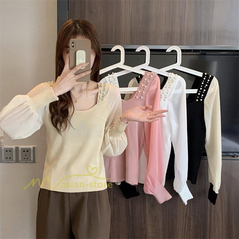 tシャツ・カットソー | カットソー トップス レディース ロンT Tシャツ 春 長袖 おしゃれ シフォンシャツ エレガント 20代30代40代 カジュアル お出かけ 着回し 通勤通学 ファッション