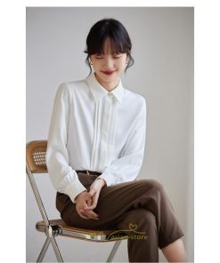シャツ・ブラウス | ブラウス レディース 長袖 50代 白 シャツ ゆったり トップス きれいめ フォーマル 上品 フェミニン 高品質 20代 30代 お出かけ シフォン 通勤 OL 40代