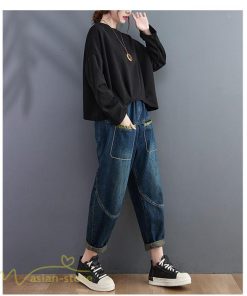 ｔシャツ・カットソー | 長袖Tシャツ レディース 無地 丸首 かじゅある 無地 カットソー ショート 長袖 秋コーデ ゆったり 着痩せ 体型カバー 春 フリーサイズ 新作 秋 シンプル 可愛い