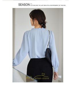 シャツ・ブラウス | ブラウス シャツ レディース 40代 上品 ブラウス きれいめ 通勤 OL ビジネス ゆったり トップス Vネック フリル 高級感 冬服 秋服 上品 春服 エレガント