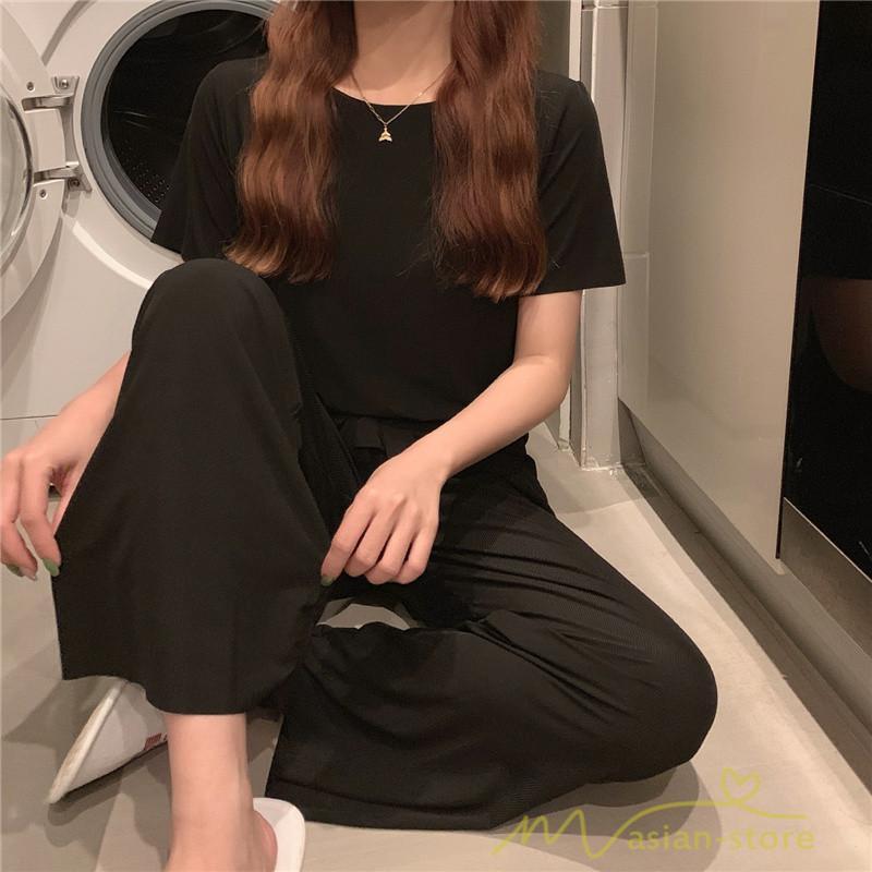 パジャマ ルームウェア | パジャマ レディース 夏 半袖 ルームウェア 涼しい 部屋着 ナイトウェア 寝間着 上下セット 薄手パジャマ 柔らかく軽い薄手の快適Tシャツパジャマ 部屋着