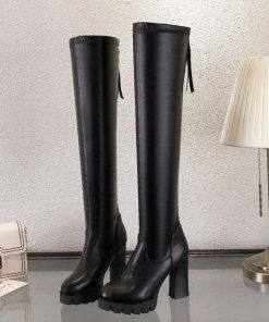 ニーハイブーツ | ロングブーツ ブーツ 合皮 韓国