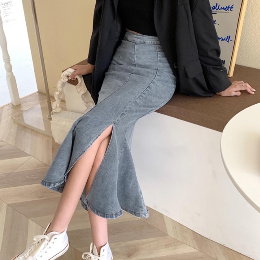 ロングスカート | デニムマーメイドスカート大人セクシー
