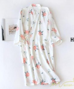 パジャマ ルームウェア | ルームウェア ネグリジェ パジャマ レディース ダブルガーゼ 綿100% ワンピース 長袖 ロング 春 夏 秋 薄手浴衣 バスローブ 花柄 おしゃれ かわいい 寝巻き