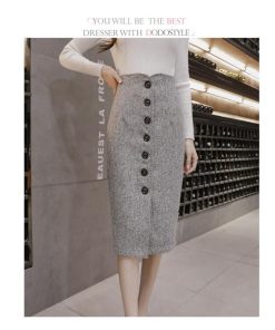 在庫ある | 短納期巻きスカート タイトスカート ハイウエスト 膝下丈スカート ビジネススカート フォーマルオフィス ラシャスカート エレガント OL 通勤 着痩せ フェミニン