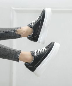 スニーカー | 厚底シューズ レディース 厚底 レースアップ ラウンドトゥ ウォーキングシューズ 靴 白 シューズ 厚底スニーカー ローカット スポーツ 黒