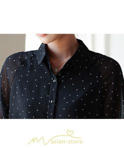 シャツ・ブラウス | ブラウス レディース きれいめ 40代 春秋新作 オシャレブラウス シャツ 長袖トップス Vネックブラウス 大人 シャツ30代 ゆったり 通勤 50代 ドット柄