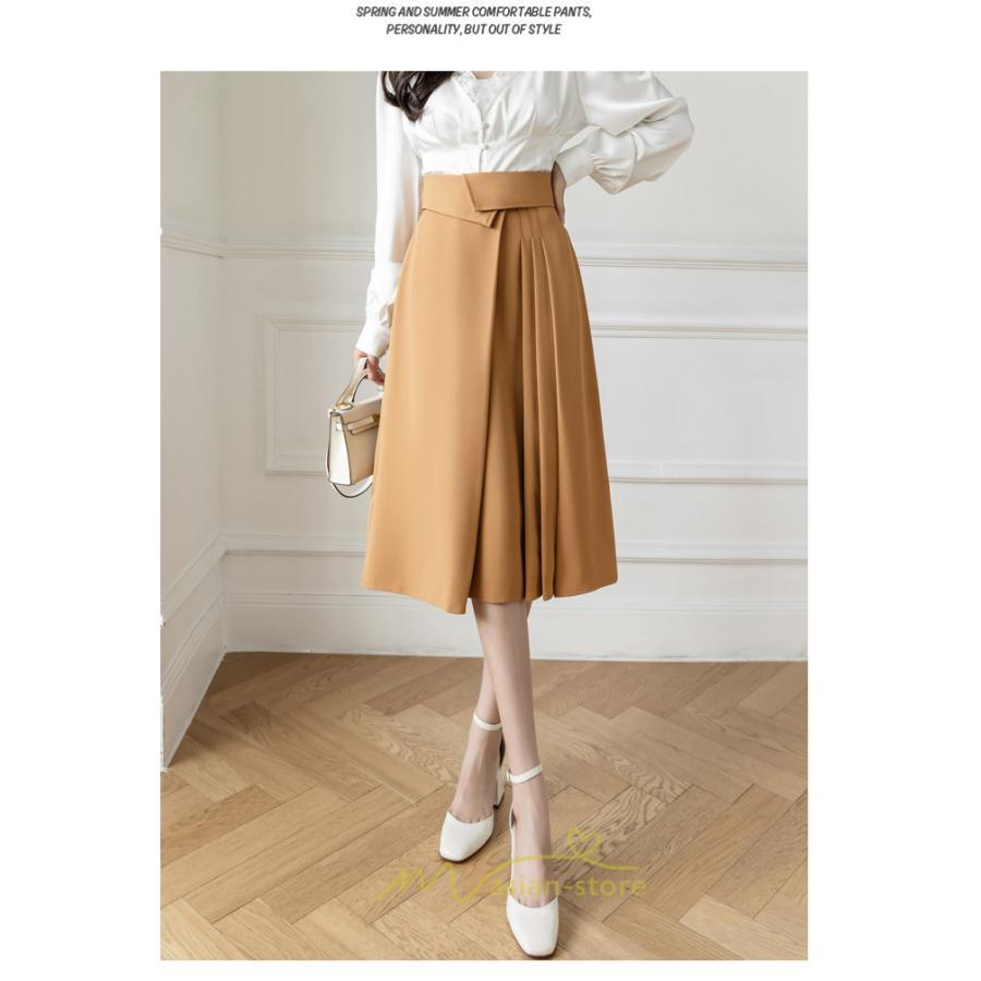 スカート | レディース ロング フレア 黒 Aライン 秋冬 ミモレ ハイウエスト 体型カバー キレイめ オシャレ フェミニン 着痩せ 通勤 お出かけ 可愛い 通学