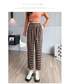 チノ・テーパード・ジョガー・スキニーパン | テーパードパンツ パンツ レディース ボトムス 美脚 楽ちん 体型カバー チェック柄 ハイウエスト お出掛け 20代 10代 細見え 高見え 送料無料 脚長 ロング
