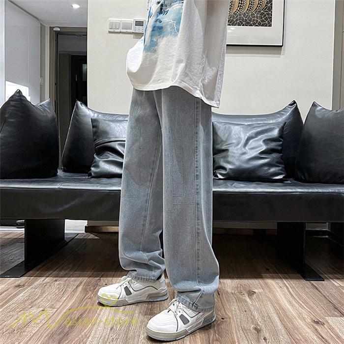 ジーンズ、デニムパンツ | デニムパンツ メンズ ジーンズ ジーンズ 夏新作 ゆったり ワイドパンツ ガウチョ 大きいサイズ 2XL 春 夏 メンズスタイル カジュアル サマーパンツ パンツ 秋