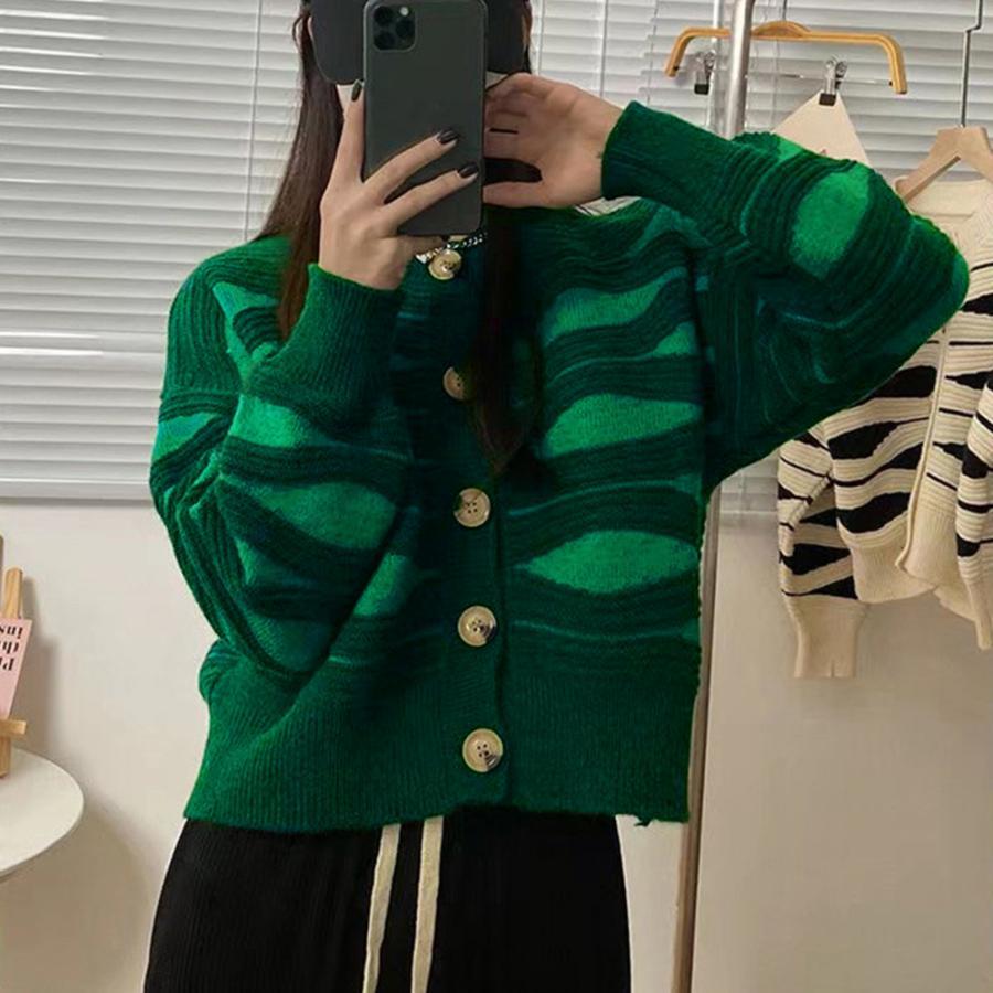 ニット・セーター | ニットカーディガン 秋冬レディース 配色