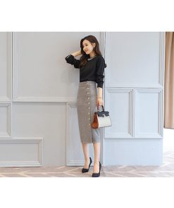 在庫ある | 短納期巻きスカート タイトスカート ハイウエスト 膝下丈スカート ビジネススカート フォーマルオフィス ラシャスカート エレガント 通勤 フェミニン OL 着痩せ