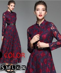 レースワンピース | ワンピース レディース 大きいサイズ マキシワンピース レースフレア ロング マキシワンピ きれいめ 通勤 上品 食事会 パーティー イベント 二次会 お洒落