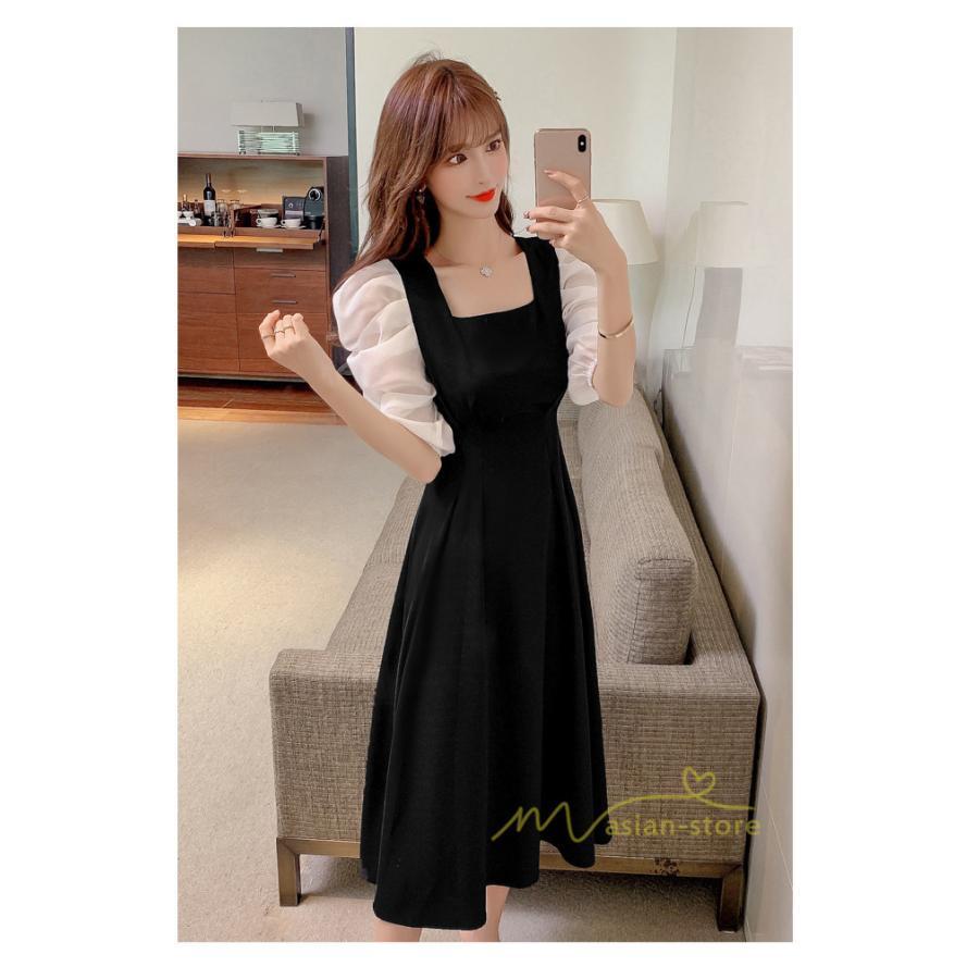 ミディアム | ワンピース レディース きれいめ フォーマルワンピース 結婚式 ドレス 二次会 膝丈ワンピース 40代 カジュアル ナチュラル お出かけ レトロ風 韓国ファッション