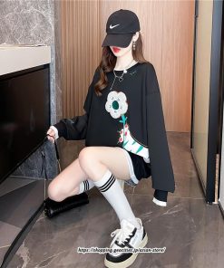 パーカー | トレーナー レディース 大きいサイズ 韓国 長袖 重ね着風 スウェット トップス 秋 冬 レイヤード風 切り替え 快適 楽ちん 着痩せ 秋服 重ね着 大人 送料無料