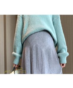 スカート | マタニティレディース 着痩せ リブニット 無地 マタニティウェア ウエスト調整 産前 産後 妊婦着 ハイウエスト 妊婦服 カジュアル Aライン
