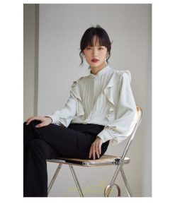 シャツ・ブラウス | ブラウス レディース オフィス 白 フォーマル 長袖 おしゃれ シャツ カジュアル 制服 レギュラー 着回し フリル 秋服 オフィス OL 送料無料 キレイめ 通勤