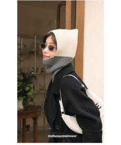 レディース | ニット帽 目出し帽 フェイスマスク ウール 女子ニットキャップ 女性用スキー帽子 耳カバー あったか 防寒対策 冬 2022新作　