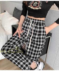 ワイドパンツ | レディース パンツ ゆったり 秋冬 コーデ カジュアル チェック柄 20代 30代 着痩せ 体型カバーロング丈 お出かけ ウエストゴム 50代 40代