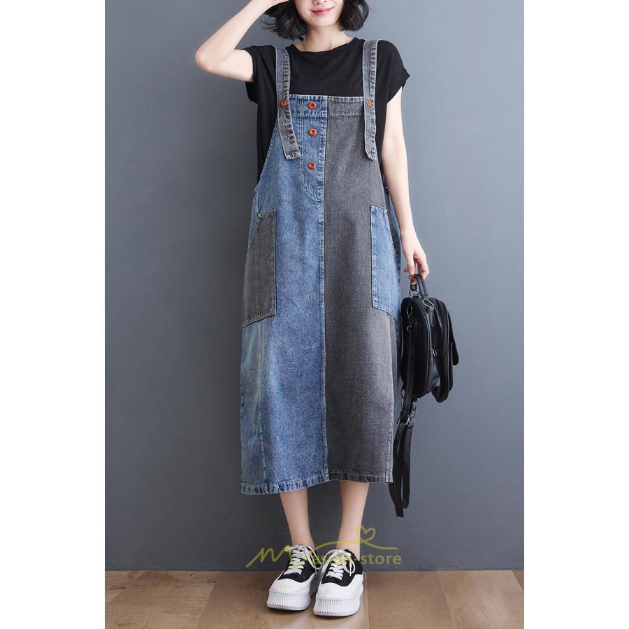オーバーオール サロペット | サロペット レディース 春夏秋冬 オールインワン オーバーオール ワンピース 体型カバー デニム ロング丈 20代 大きいサイズ 50代 40代 おしゃれ 30代