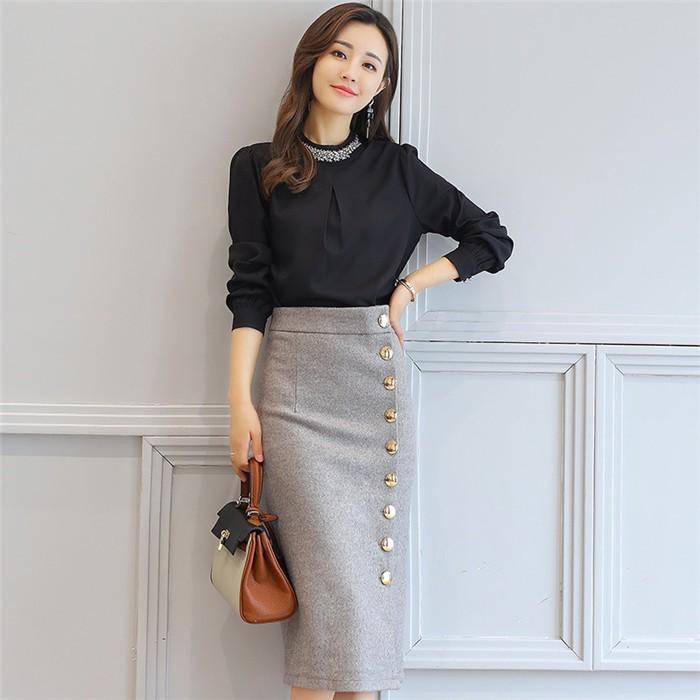 スカート | タイト秋冬 ツイード膝下丈秋冬春オフィス フォーマル エレガント 大人 タイト ヒップアップ 30代