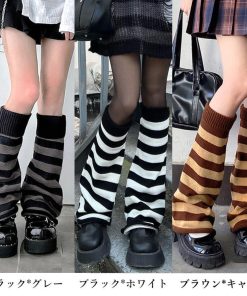 その他小物 | ボーダー柄 ニットレッグウォーマー 美脚